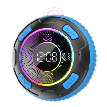 Draadloze Luidspreker S5 IPX7 Waterdicht ENC-Luidsprekers Ingebouwde Microfoon 10 Uur -Doucheluidsprekers Subwoofer Blauw