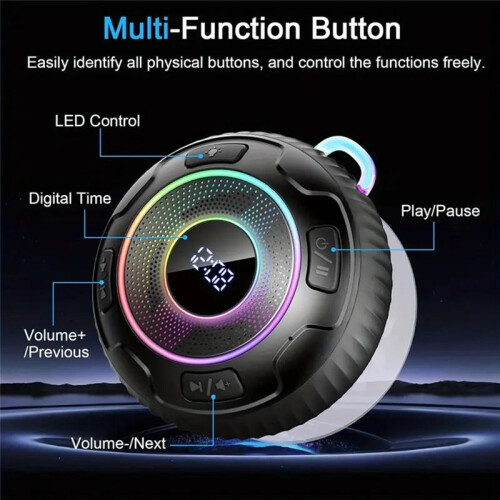 Draadloze Luidspreker S5 IPX7 Waterdicht ENC-Luidsprekers Ingebouwde Microfoon 10 Uur -Doucheluidsprekers Subwoofer Wit 1