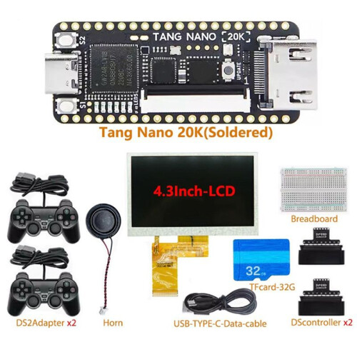 Tang  20K FPGA RISCV Linux Development Board Retro Game Kits RISCV Linux Retro Game Player met 4,3 Inch LCD-Scherm 1