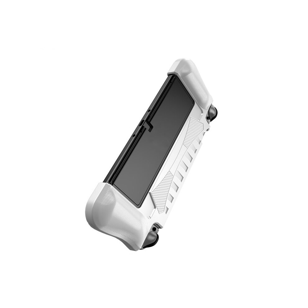 White Dockable Case For Oled Soft Silicone Ergonomic Grip Protective Shell Cover Game Accessory