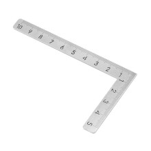 2X Square 10X5cm 90 Degree Stainless Steel Angle Ruler Small Turning Ruler Woodworking
