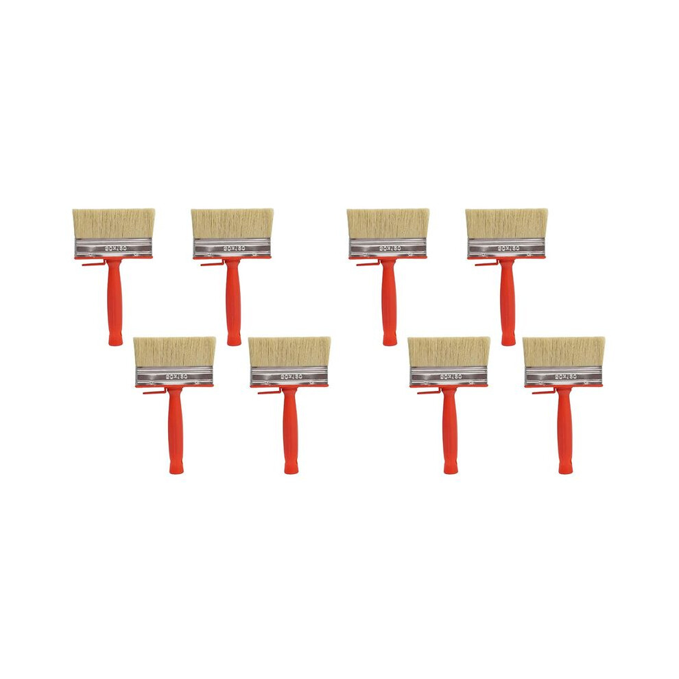 8 Pcs Shed Fence Paint Brushes Decking & Timber Block Stain Brush 4.7Inch/120Mm For All Types Of Painting Job 4713473435519
