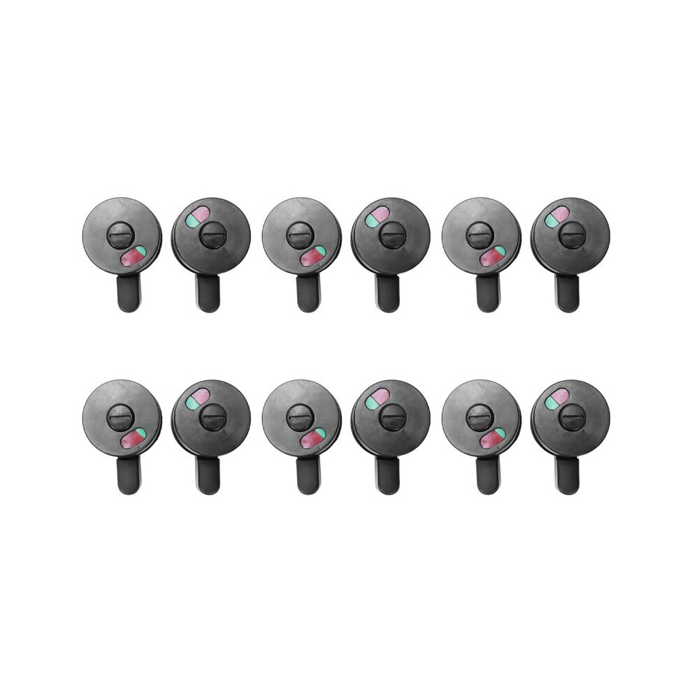 12Pcs Public Toilet Door Locking Rotating Red Green Indicator Knob Lock 4713396195583