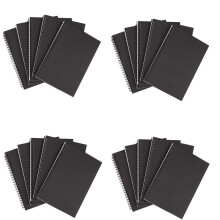 20 St A5 Svart Spiral Anteckningsbok Blank Skissbok Oreglerad Journalförpackning Tjockt Tomt Papper 50 Ark 100 Ofodrade Sidor