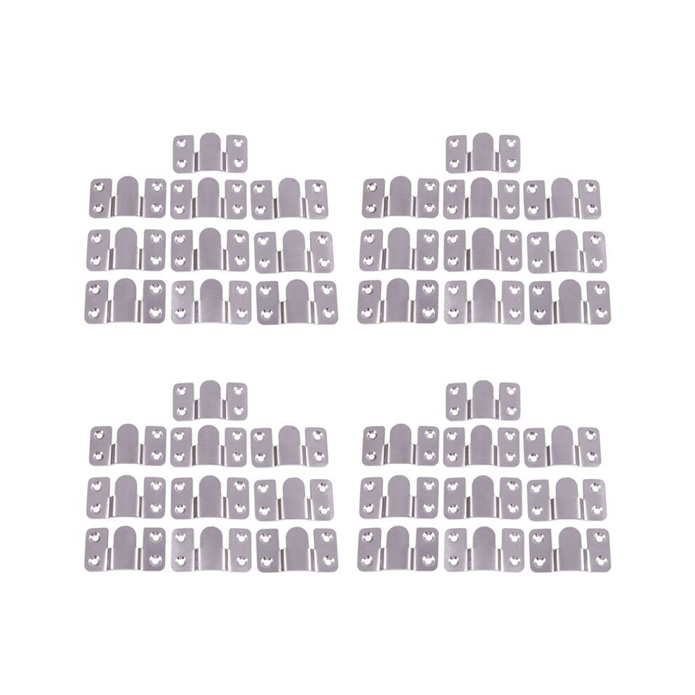 Furniture Sectional Interlock Style Sofa Connector 40Pcs Silver Tone 4713633478615