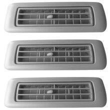 3X Grille D'ÉVent de Climatisation ArrièRe de Toit de Voiture 63601-48011-E0 pour Highlander 2007-2014 Buse de Sortie D'Air LatéRale Gris