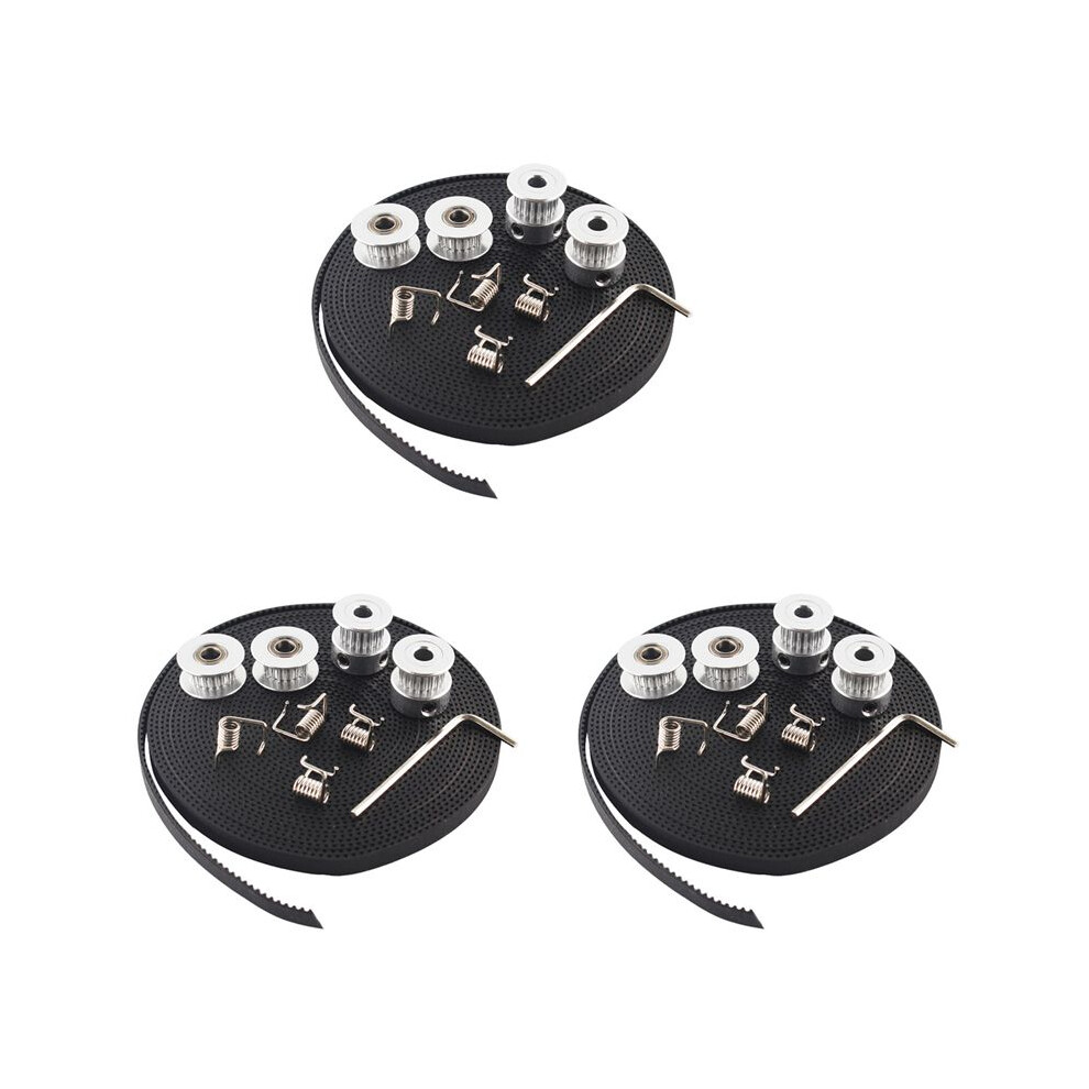 6X Gt2 Pulley 20 Teeth Bore 5Mm + Gt2 6Mm Timing Belt & 6X Idler 12X Tensioner For 3D Printer Reprap 4714110987781