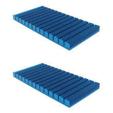 2X Aleta de Radiador de Alta Qualidade 150X74X10Mm Dissipador de Calor de Resfriamento de Telefone MóVel Ranhura de Corte de Radiador Azul Dissipador