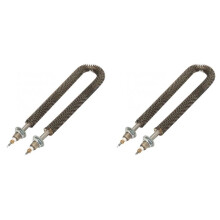 2pcs 35cm U Type Finned Electric Heat Tube Stainless Steel Fin Heating Elements Water Heater Oven Heating Pipe,1KW