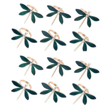 12 Pcs Dragonfly Napkin Ring,Napkin Ring for Wedding,Dining Table,Party,Daily Use,Christmas,Thanksgiving,Table Decor,Etc