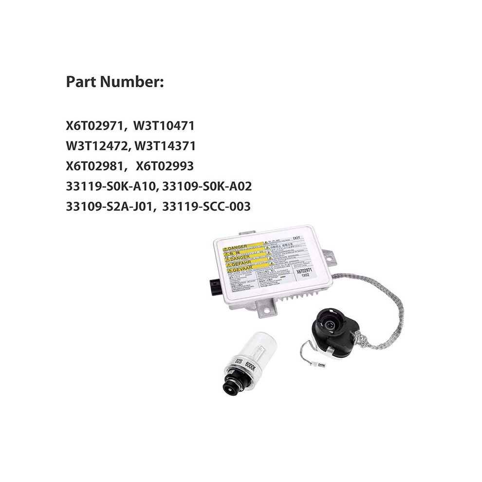 2X W3t10471 X6t02991 33119-S0k-A10 Xenon Hid Headlight Ballast With Igniter And D2s Bulb For Tl Tsx S2000 4711747839216