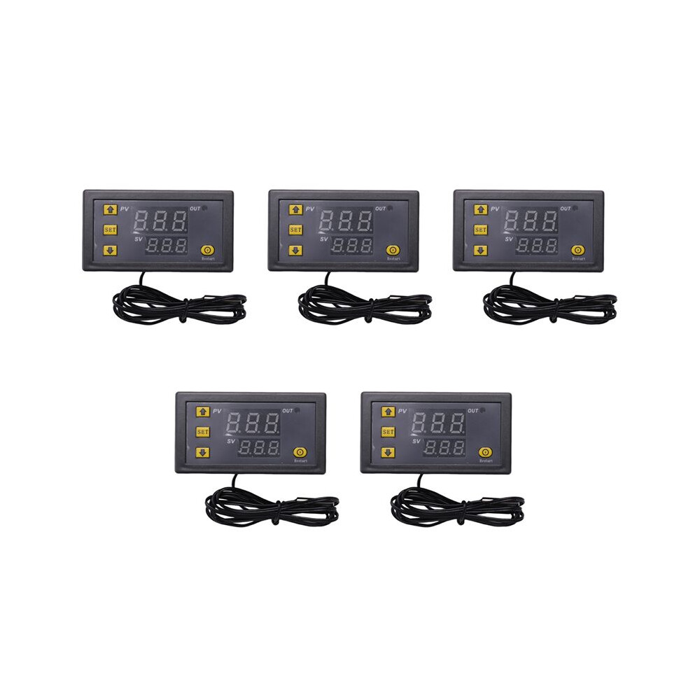 5X W3230 Probe 20A Digital Temperature Control Led Display Thermostat Heat/Cooling Control Instrument,Ac110-220V 4711062033306