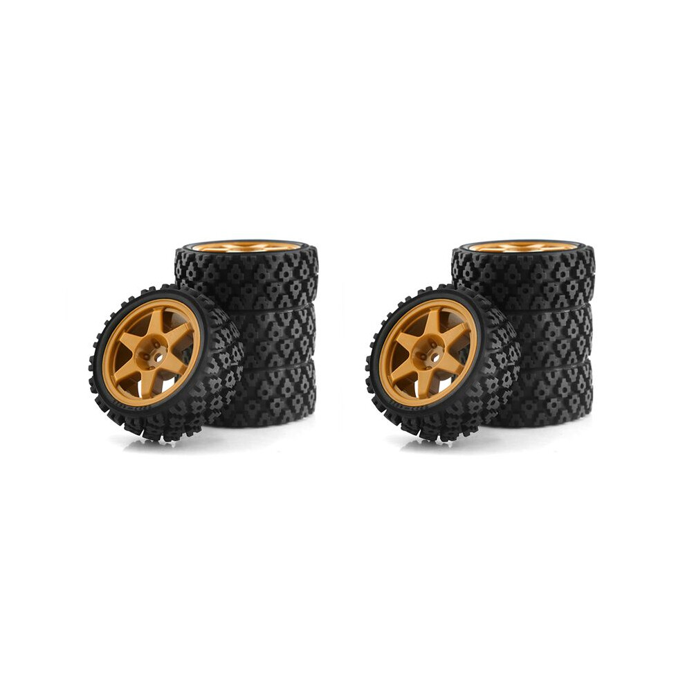 8Pcs 70Mm Rubber Tire Wheel Tyre For Xv01 Xv02 Ta06 Tt01 Tt02 Ptg-2 1/10 Rc Rally Racing Car Upgrade Parts 4711235176472