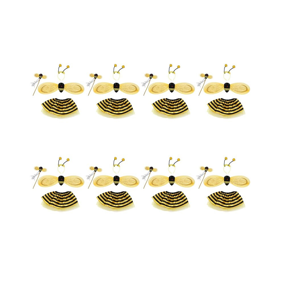 Typecat 32Pc Bumble Bee Honey Girls Kids Fairy Halloween Fancy Dress Party Costume