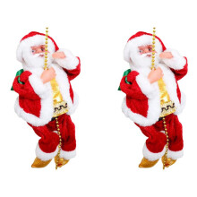 2X Happy New Christmas Decorations Santa Claus Automatic Climbing Rope for Home Indoor Shop Xmas Gift Wall Window