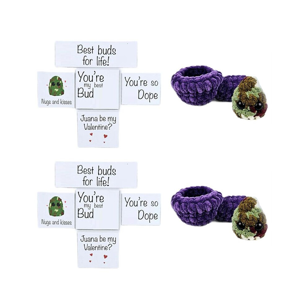 2X Adopt A Weed Nugget Plushie, Adopt A Weed Nugget Plush With Bowl And Encouragement Cards,A 6032832976493