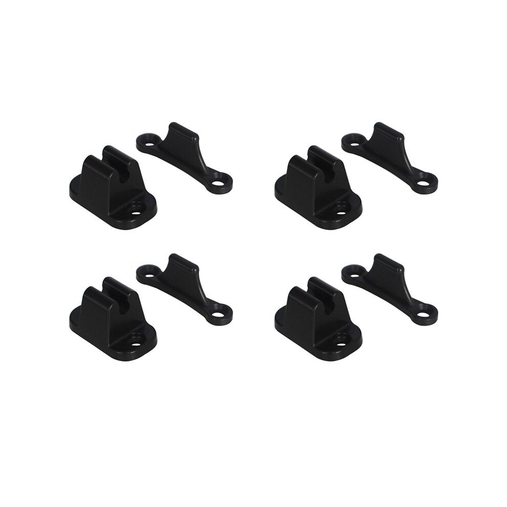 Typecat 4X Door Retainer Kit T Shape Door Stop Retaining Catch For Rv Caravan Motorhome Boat Door Retainer Holder Black