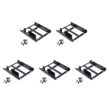5X Double Layer SSD Metal Frame 2.5 to 3.5 Internal Mounting Computer SSD Hard Drive Dual Desktop Converter Bracket
