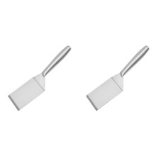 2X Stainless Steel Spatula Flat Spatula Large Fish Turner Grill Barbeque Turner Griddle Scraper Steak Spatula Pancake A