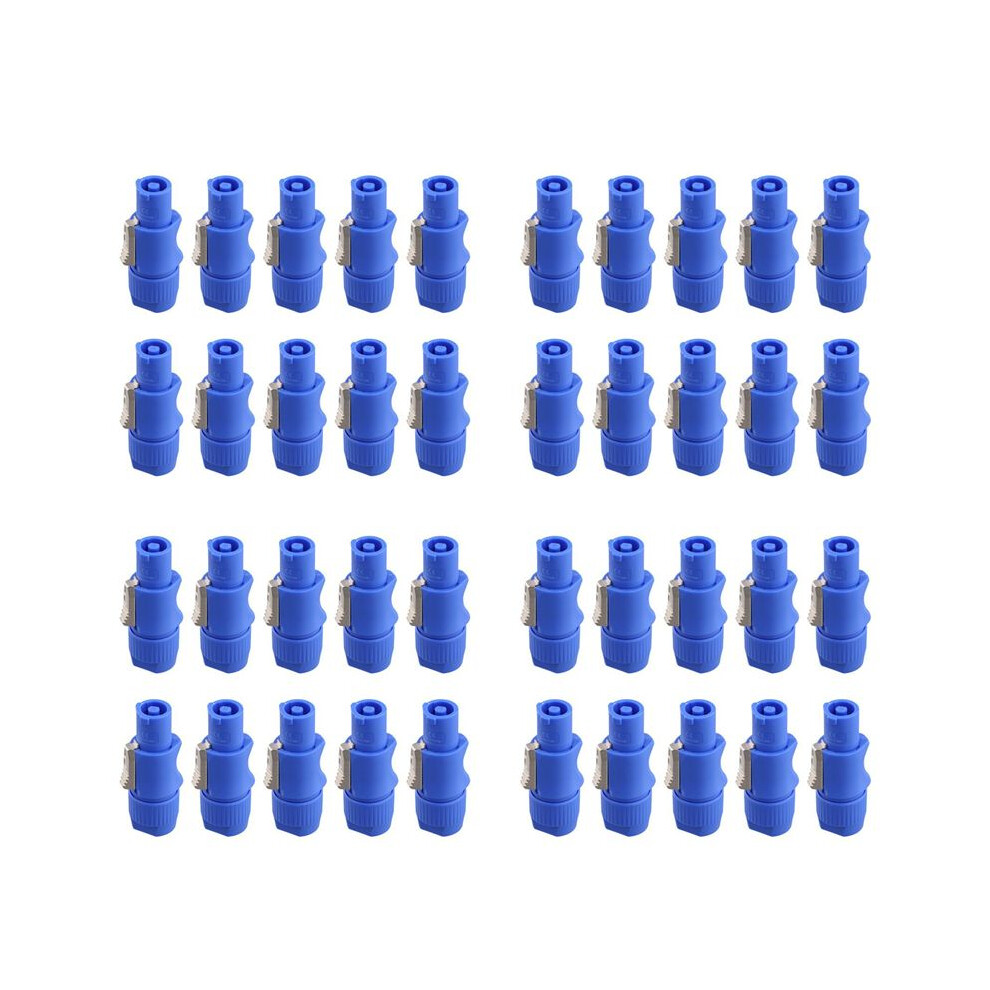 40Pcs 3 Pin Male Powercon Connector Signal Input Jack For Stage Power Input Light 6032959533418