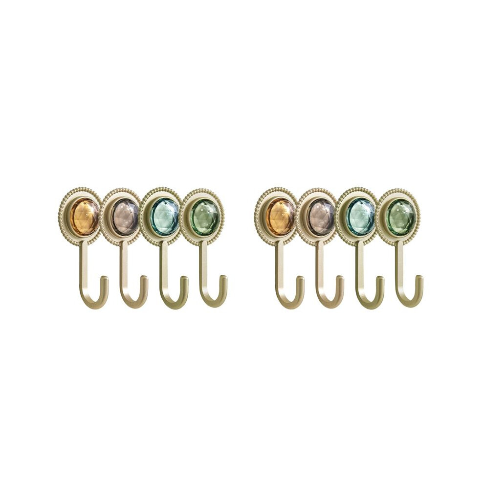 Heavy Duty Adhesive Hooks, 8Pcs Wall Mount Hangers Hanging Coat Hooks Decorative Towel Hangers For Kitchen Bathroom 6031855387361