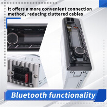 Autoradio Single Din Auto Stereo, 1 Din Auto Audio mit Telefonhalter, Unterstützt FM/MP3/AUX/USB/TF-Karte
