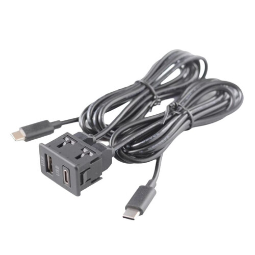 Car Android Navigation Machine Double TYPE-C Input to USB+USB-C Interface Panel Extension Cable Adapter Panel 1