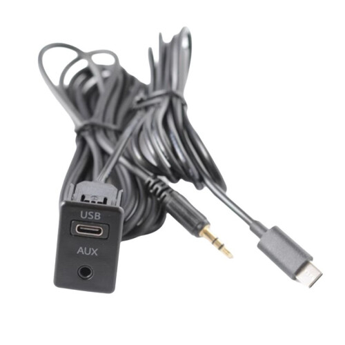 AUX-Panel für Android-Navigationsgeräte im Auto, Typ C + AUX-Eingang, USB-C + AUX-Schnittstellenpanel, Verlängerungskabel, Adapterpanel 2