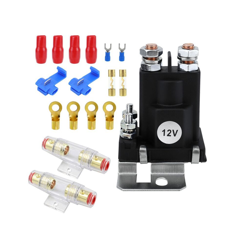 12V Large Current 500A Starting Relay With 100A Fuse Holder Kit Contact Quick Fuse For Auto Rv Yacht Lawn Mower Light 6034012339449