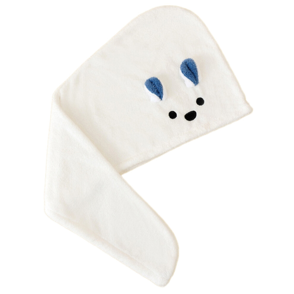 Super Absorbent Hair Towel Wrap For Wet Hair, Quick Dry- White