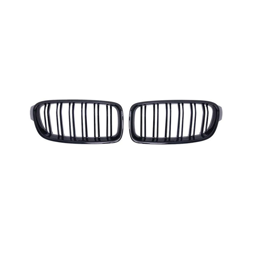 Car Grille Bright For 3 F30 F31 F35 2012-2018 Dual Bar Upgraded Version Middle Grille Black 4713950392991