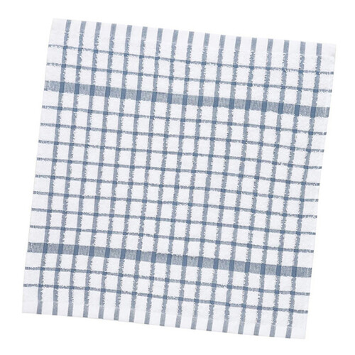 Thickened Cotton Towel with Weave Texture Kitchen Wipes-Blue A
