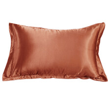Soft Summer Pillowcase Cover Simulated Silk Fabric-Coffee color