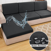 Water Resistant Milk Silk Sofa Cushions-2 seater Meteorite grey