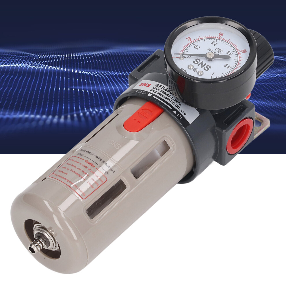 G1/2 Pneumatic Air Filter Kit, 40Î¼M, 60Ml Water Cup, Max 1.0Mpa 8251370990046