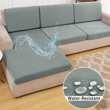 High Stretch and Water Resistance Milk Silk-2 seater Light gray