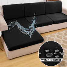 Milk Silk Sofa Cushions Cover with High-1 person seat Black