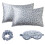 Satins Pillowcase Eye Mask Hair Scrunchie Set-Style 2 B 1