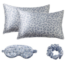 Satins Pillowcase Eye Mask and Hair Scrunchie Set for-Style 5 B