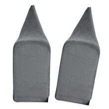 2Pieces Elastic Sofa Armrest Covers Polyester-Dark Grey