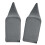 2Pieces Elastic Sofa Armrest Covers Polyester-Dark Grey 1