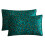 2Pcs Printeds Satins Pillow Case Envelopes-Dark green leopard p 1