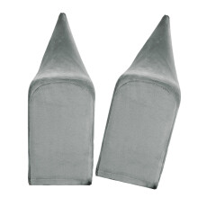 2pcs Stretch Sofa Armrest Covers Polyester-Light gray