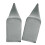 2pcs Stretch Sofa Armrest Covers Polyester-Light gray 1