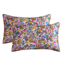 Printeds Satins Bed Pillowcases 2 Pack 51x66cm-Paisley 05