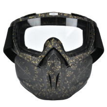 Maschera tattica integrale antiappannamento per motociclismo, protezione del viso con lente in policarbonato TPU super resistente, filtro bocca