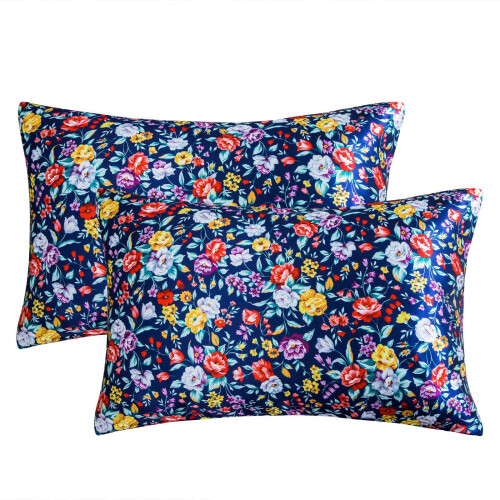 2Pcs Printeds Satins Pillow Case Envelopes-Little Flower 01