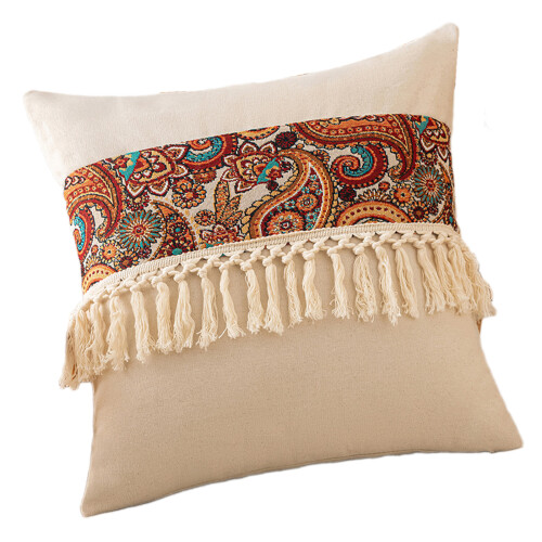 Ethnic Throw Pillow Case Covers-45x45cm Straight single tass