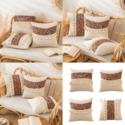 Ethnic Throw Pillow Case Covers-45x45cm Straight single tass 1