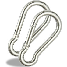 Stainless Steel Spring Snap Hook Carabiner, Heavy Duty Corrosion-Resistant Smooth Operation Clip for Quick Connect, Ideal for Outdoor Use in Rust Proo